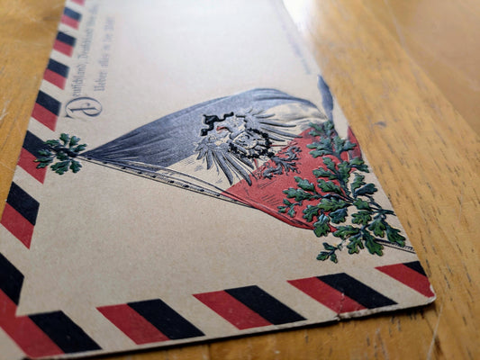 1900s Imperial Germany Flag "Deutschland uber alles" Lyrics Embossed Postcard - German Patriotic Song - Antique German Patriotism Postcard