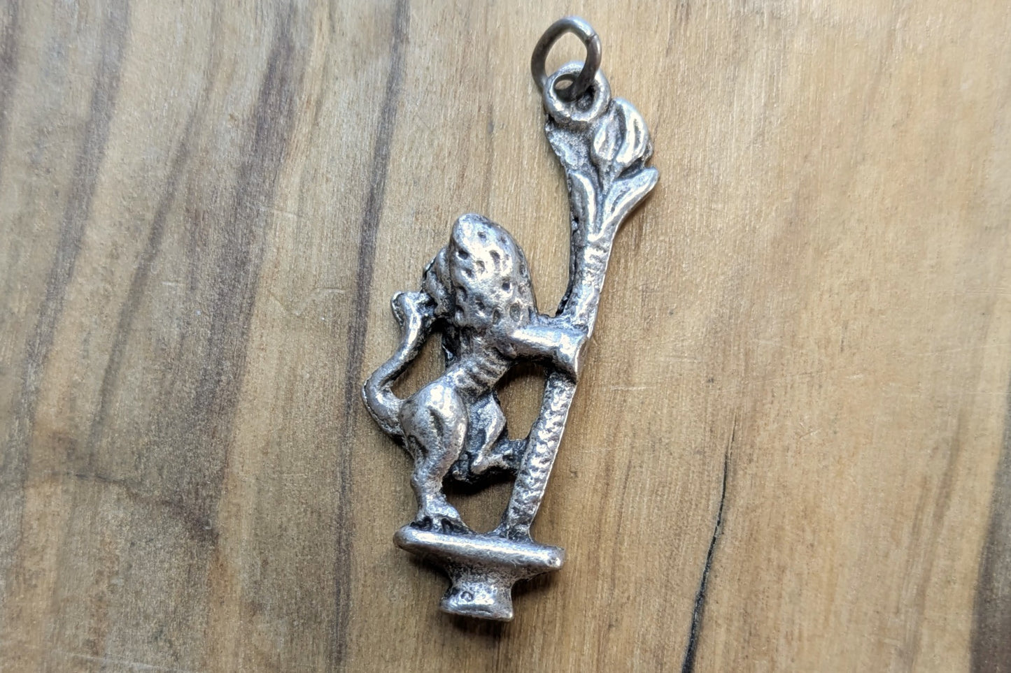 Silver Lion of Judah Charm - Stamped and Tested Sterling Silver - Religious Jewelry - Old Testament - Jesus Symbolism