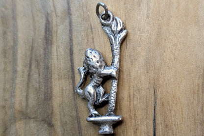 Silver Lion of Judah Charm - Stamped and Tested Sterling Silver - Religious Jewelry - Old Testament - Jesus Symbolism