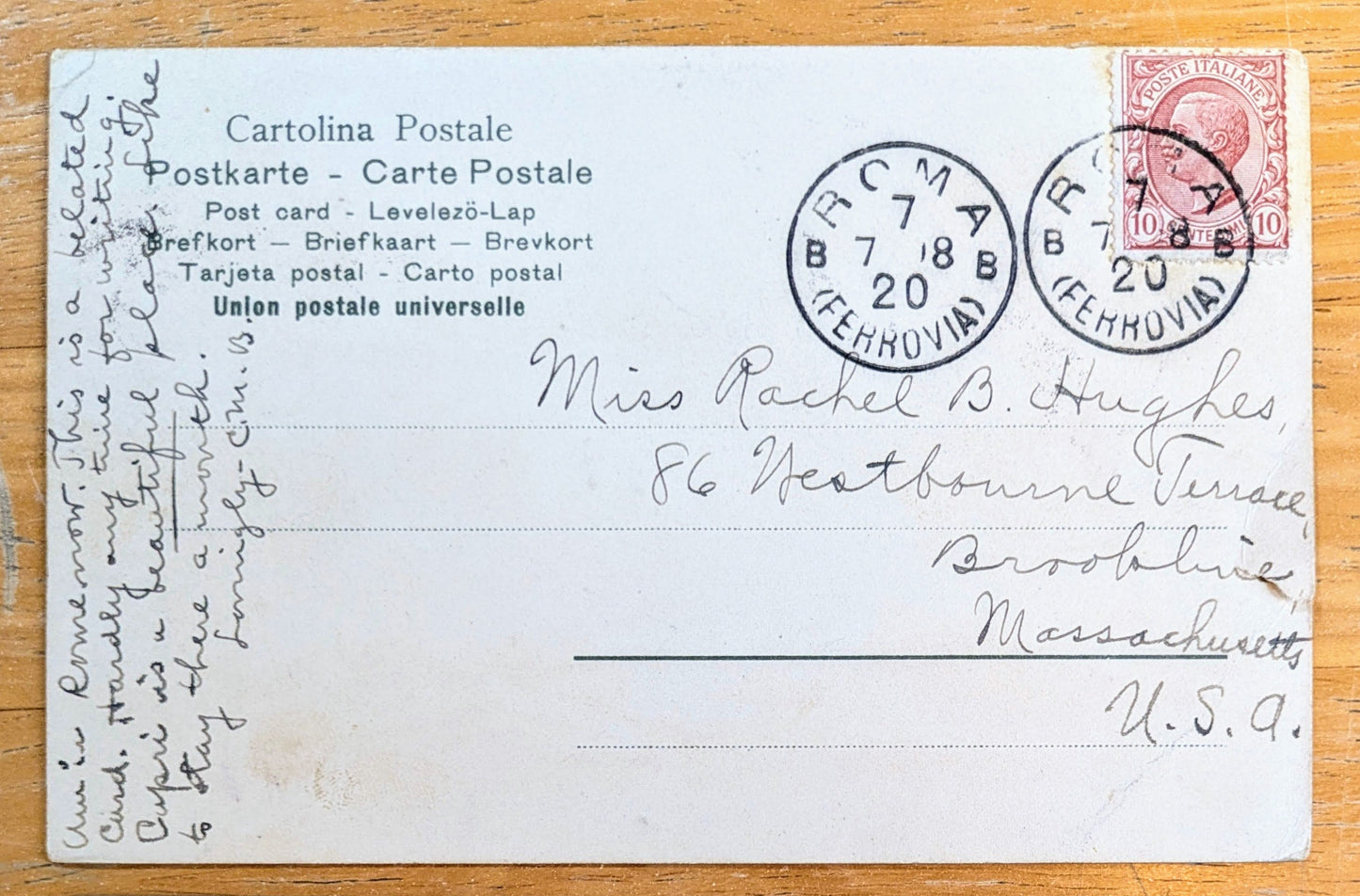 1900s Marina Piccola, Capri Italy Artist Postcard - Stengel & Co. Publisher, No. 48 - Antique Capri Artist Signed Painting Postcard