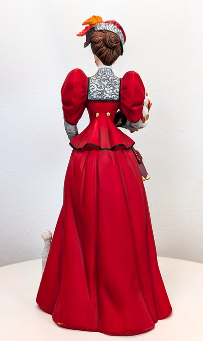 1997 Avon Mrs. Albee Award Porcelain Figurine - Christmas Poodle - Like New, No Box - Avon Presidents Club Award 1997