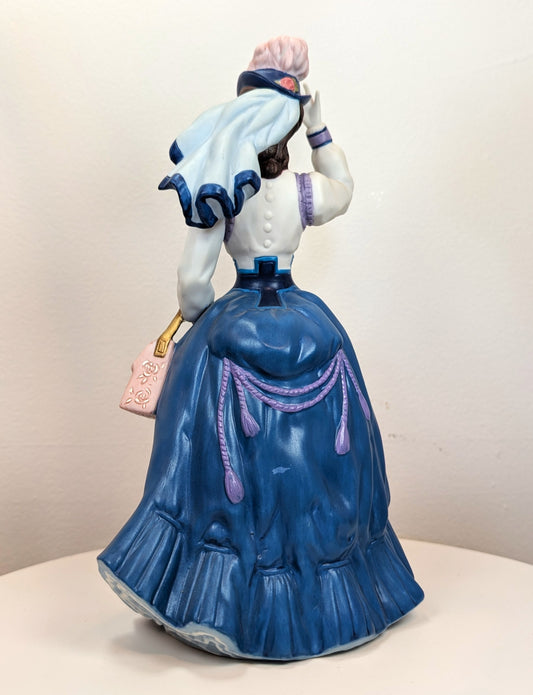 1996 Avon Mrs. Albee Award Porcelain Figurine - Blue and Purple Dress - Like New, No Box - Avon Presidents Club Award 1996