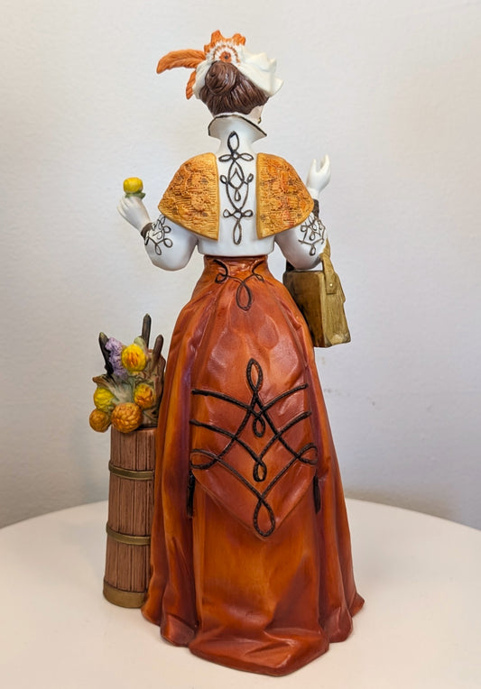 1991 Avon Mrs. Albee Award Porcelain Figurine - Autumn Dress - Like New, No Box - Avon Presidents Club Award 1991