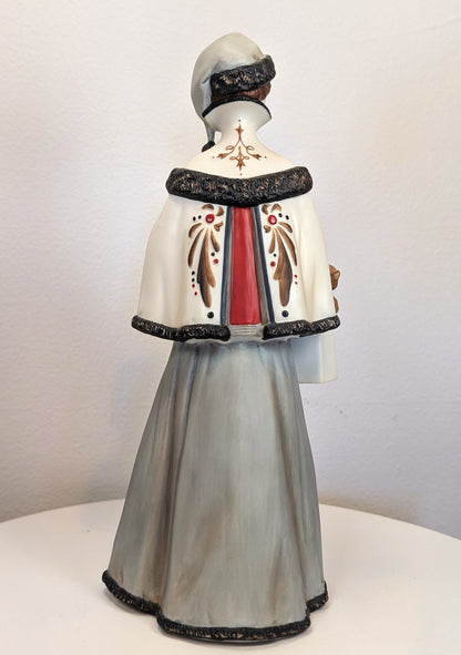 1999 Avon Mrs. Albee Award Porcelain Figurine - Christmas Shopping - Like New, No Box - Avon Presidents Club Award 1999