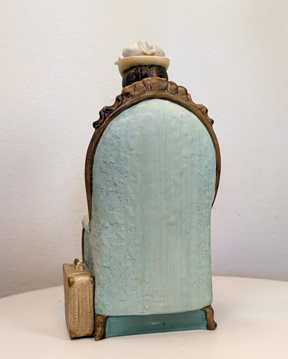 1982 Avon Mrs. Albee Award Porcelain Figurine - Victorian Chair - Like New, No Box - Avon Presidents Club Award 1982