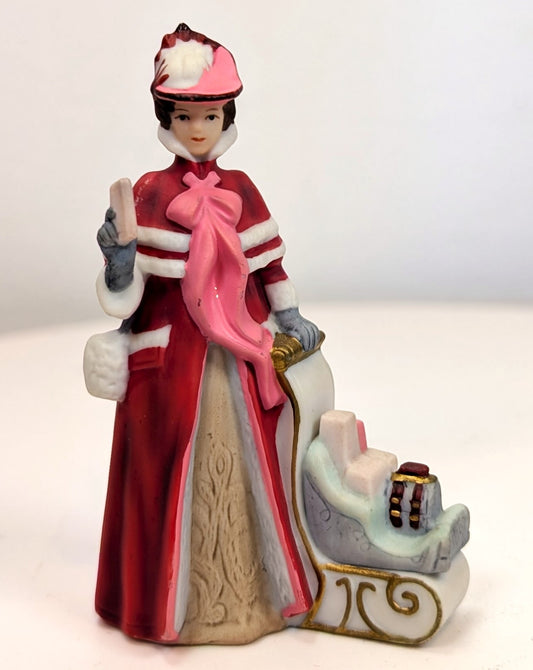 1989 Avon Mrs. Albee Award MINI Porcelain Figurine - 3.25", No Dome - Like New, No Box - Avon Presidents Club Miniature Award 1989