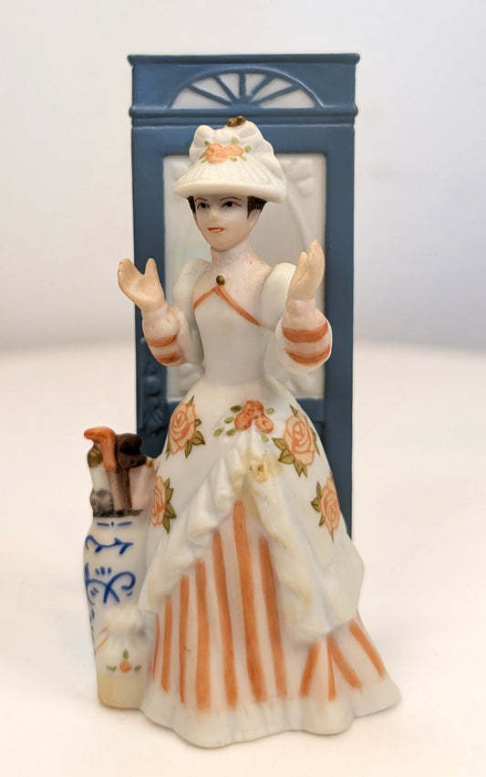 1993 Avon Mrs. Albee Award MINI Porcelain Figurine - 3.25", No Dome - Like New, No Box - Avon Presidents Club Miniature Award 1993