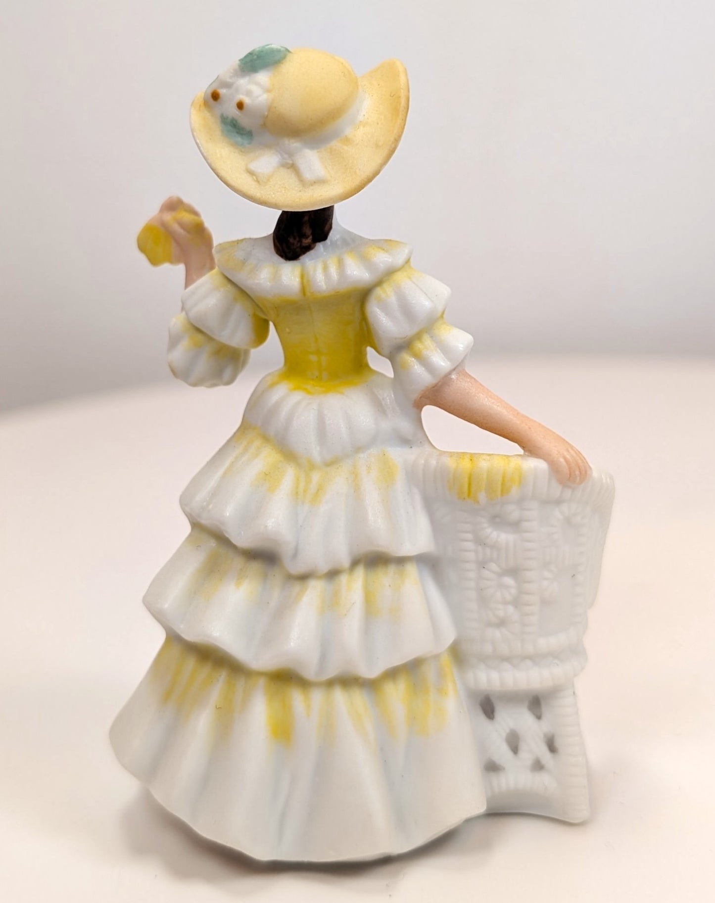 1990 Avon Mrs. Albee Award MINI Porcelain Figurine - 3.25", No Dome - Like New, No Box - Avon Presidents Club Miniature Award 1990