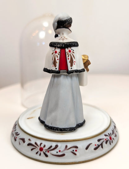 1999 Avon Mrs. Albee Award MINI Porcelain Figurine - 3.25", With Dome - Like New, No Box - Avon Presidents Club Miniature Award 1999