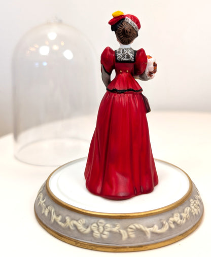 1997 Avon Mrs. Albee Award MINI Porcelain Figurine - 3.25", With Dome - Like New, No Box - Avon Presidents Club Miniature Award 1997