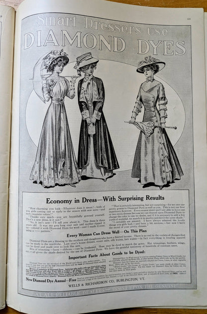 March 1909 The Ladies Home Journal Fashion Magazine - 100 Fashion Pictures - Antique Ladies Home Journal Large Print 1909 Issue