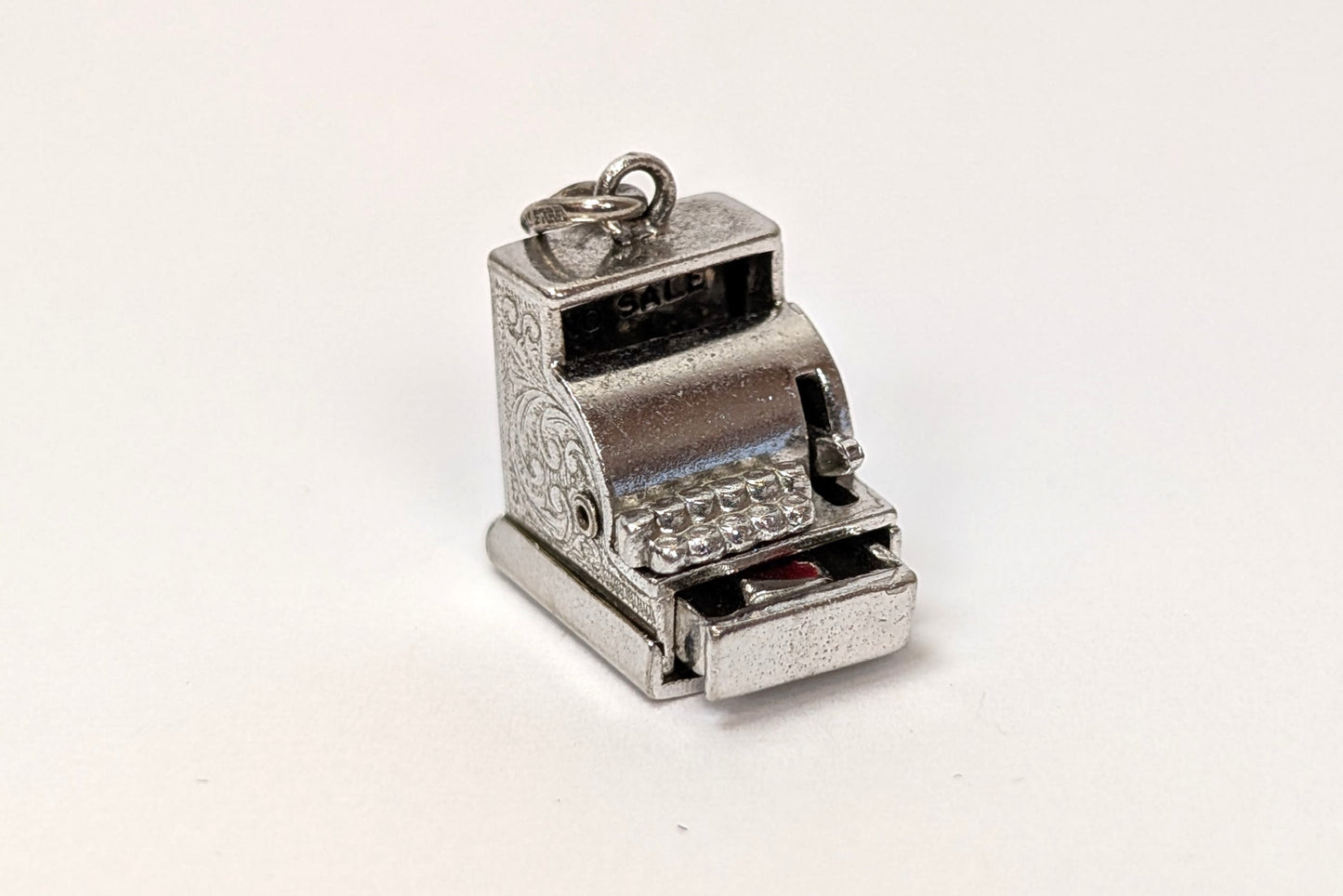 Sterling Cash Register Charm! - 3D, Opening Register Charm - Intricate Design, Beautiful Piece - Silver Cash Register Pendent / Cash Register Bracelet Charm