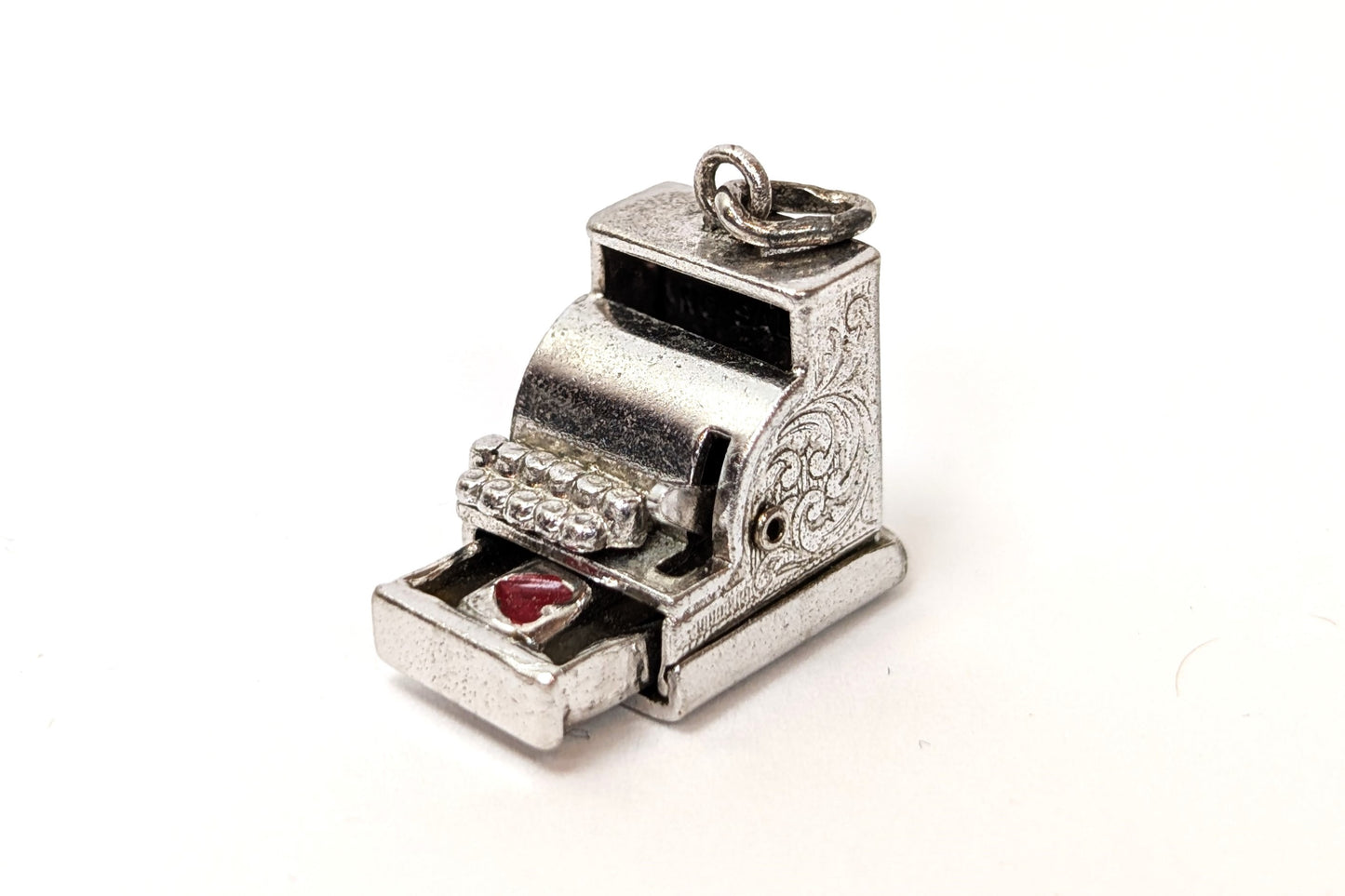 Sterling Cash Register Charm! - 3D, Opening Register Charm - Intricate Design, Beautiful Piece - Silver Cash Register Pendent / Cash Register Bracelet Charm