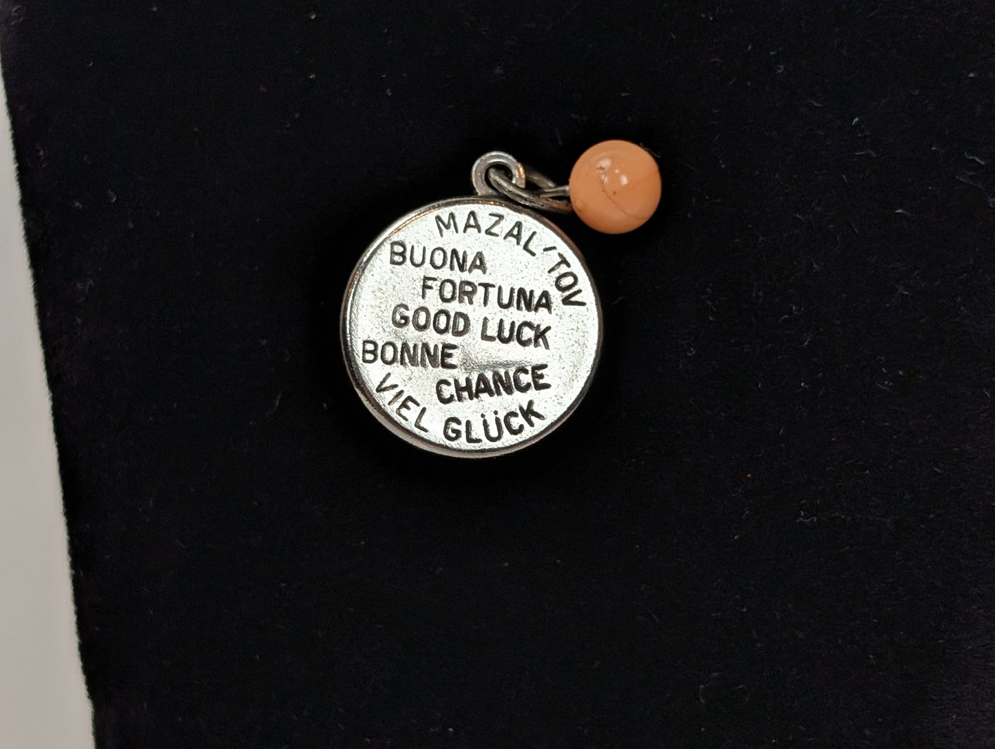 Beau Sterling Glass Encased Four-Leaf Clover Charm - Stamped and Tested Sterling Silver - Lucky Charm