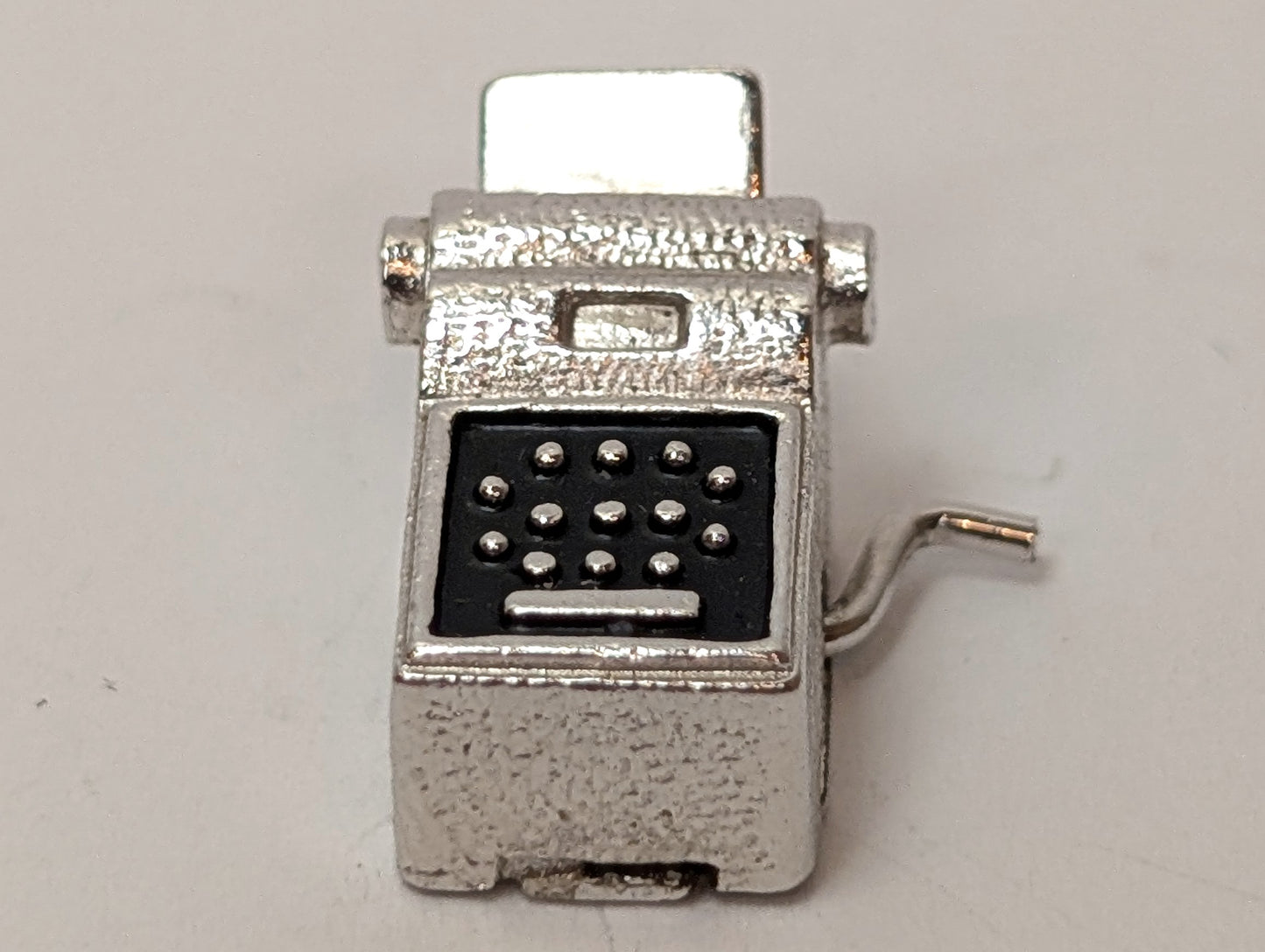 Antique Sterling Silver Moveable Register with Receipt Pendant - Vintage Adding Machine Sterling Silver Charm