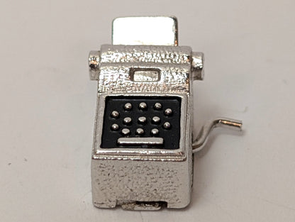 Antique Sterling Silver Moveable Register with Receipt Pendant - Vintage Adding Machine Sterling Silver Charm