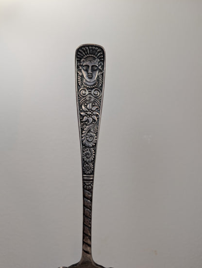 Rogers Bros Assyrian Head Cake/Pie Server - Silverplated - Amazing Design - Well Detailed - Large Antique
