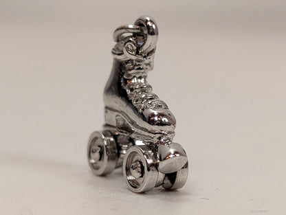 Vintage Moveable Roller Skates Sterling Silver Charm - Antique Sterling Silver Roller Skates Pendant