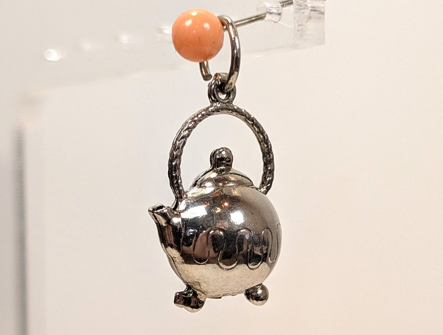 Vintage Paye Baker 925 Sterling Silver Teapot Charm -P&B Antique Hollow Teapot Pendant