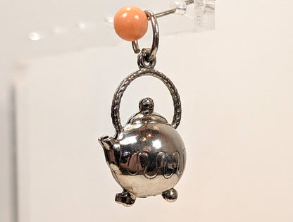 Vintage Paye Baker 925 Sterling Silver Teapot Charm -P&B Antique Hollow Teapot Pendant