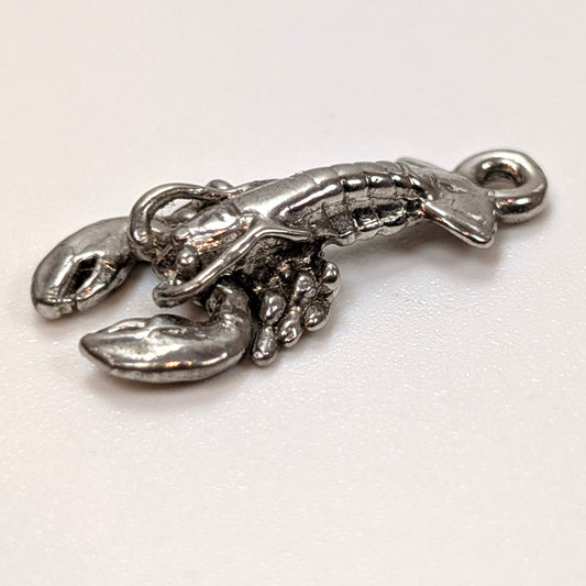Vintage Sterling Lobster Charm with Moving Arms - 925 Silver - 2.73 Grams