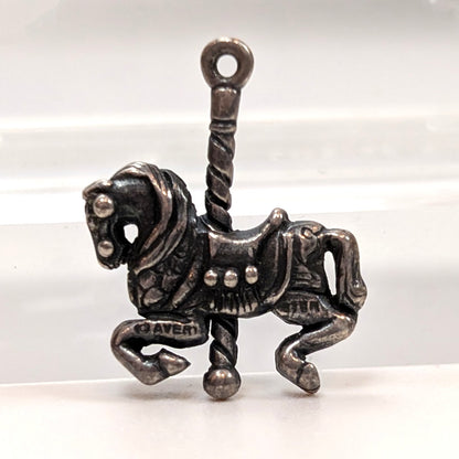 Vintage Sterling Carousel Horse Charm - 925 Silver Pony - 2.23 Grams
