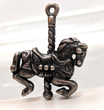 Vintage Sterling Carousel Horse Charm - 925 Silver Pony - 2.23 Grams
