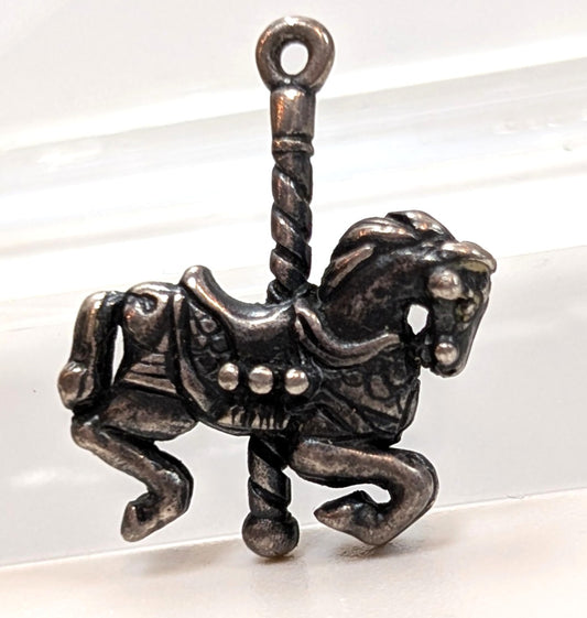 Vintage Sterling Carousel Horse Charm - 925 Silver Pony - 2.23 Grams