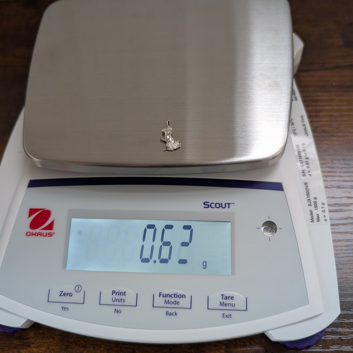 Victorian Sterling Dog Charm - Hand Engraved - Love Token Style - 925 Silver