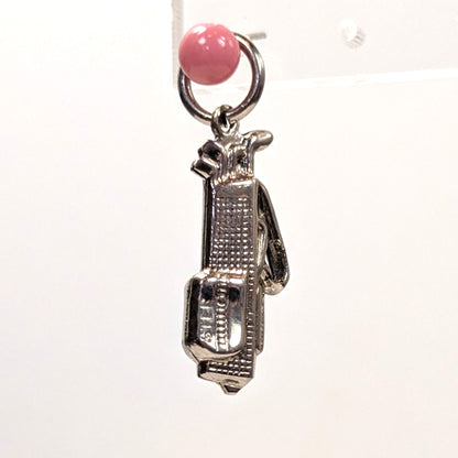 Vintage Sterling Golf Bag Charm - 925 Silver Club Caddie - 1.11 Grams