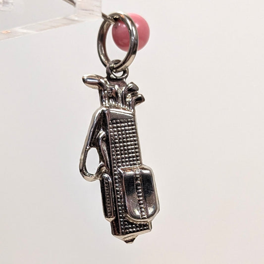 Vintage Sterling Golf Bag Charm - 925 Silver Club Caddie - 1.11 Grams