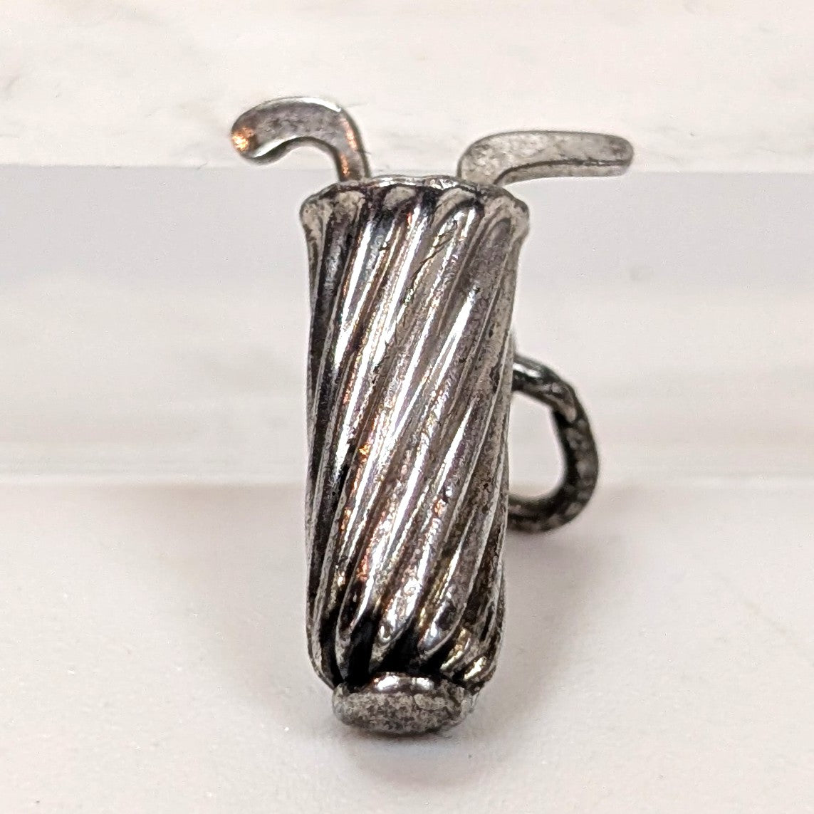 Vintage Sterling Golf Bag Charm - 925 Silver Club Caddie - .53 Grams