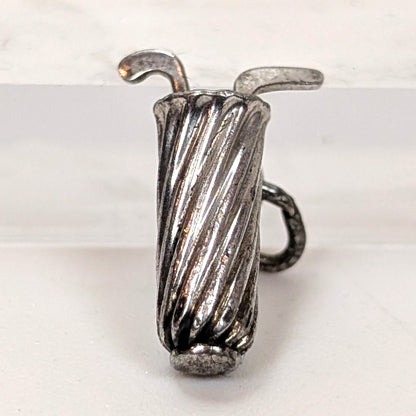 Vintage Sterling Golf Bag Charm - 925 Silver Club Caddie - .53 Grams