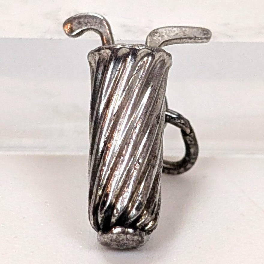Vintage Sterling Golf Bag Charm - 925 Silver Club Caddie - .53 Grams