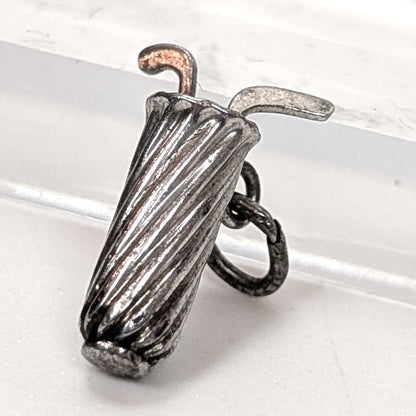 Vintage Sterling Golf Bag Charm - 925 Silver Club Caddie - .53 Grams