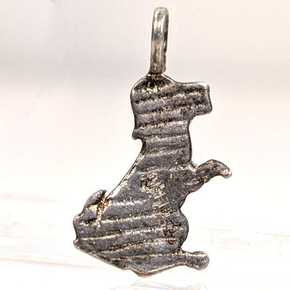Victorian Sterling Dog Charm - Hand Engraved - Love Token Style - 925 Silver
