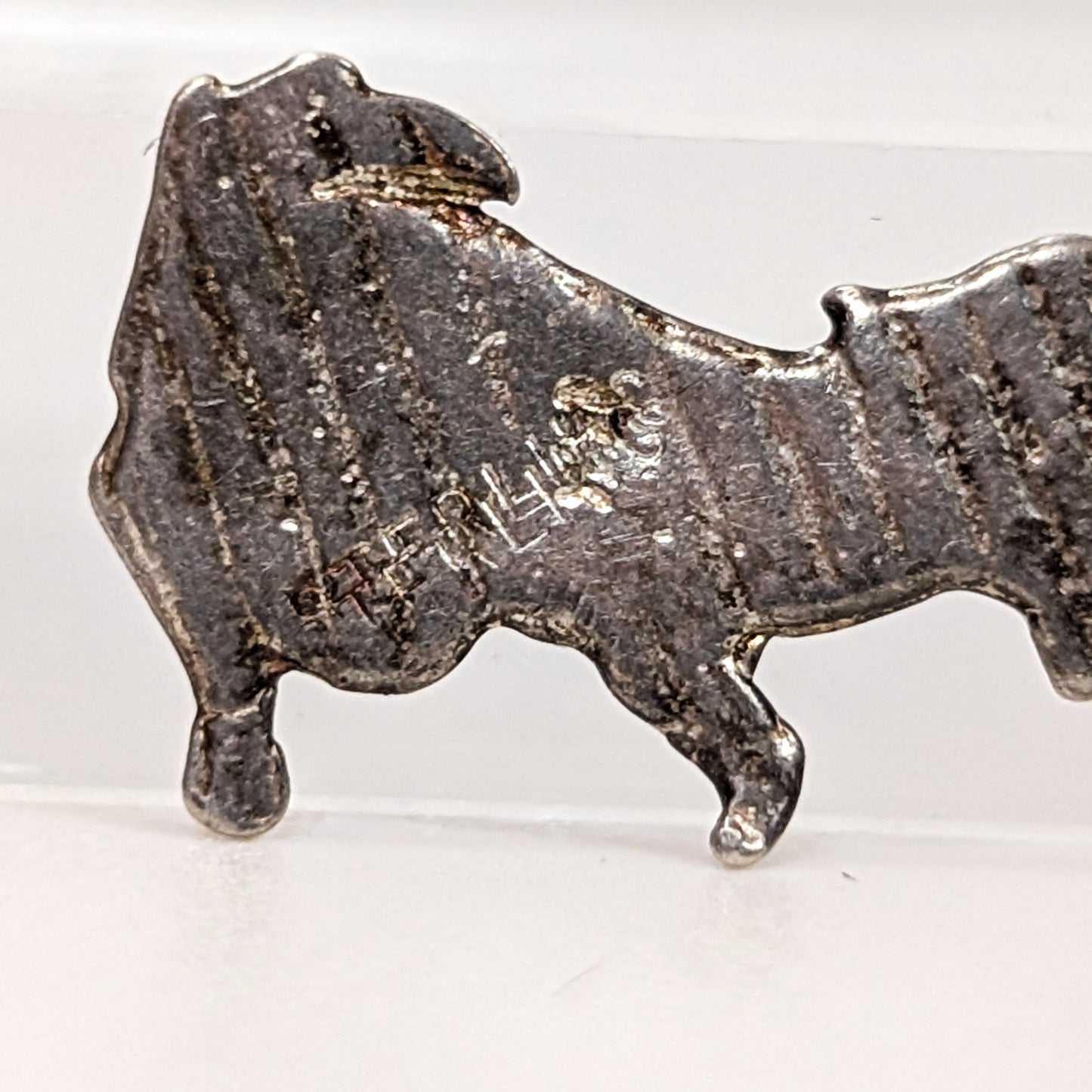 Victorian Sterling Dog Charm - Hand Engraved - Love Token Style - 925 Silver