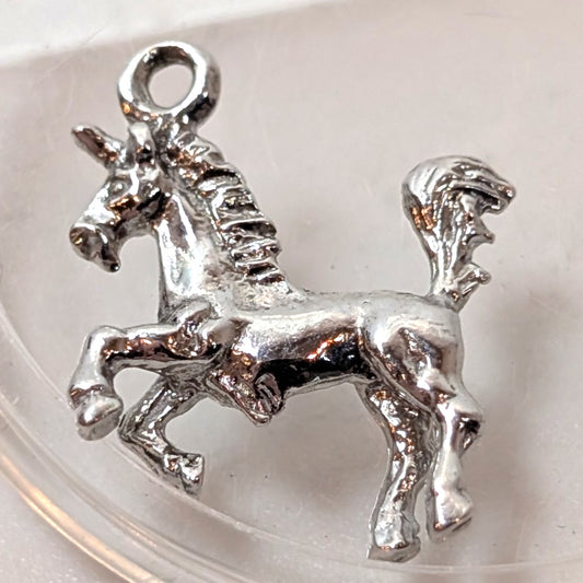 Vintage Sterling Unicorn Charm - 925 Silver Mythtical creature - .9 Grams