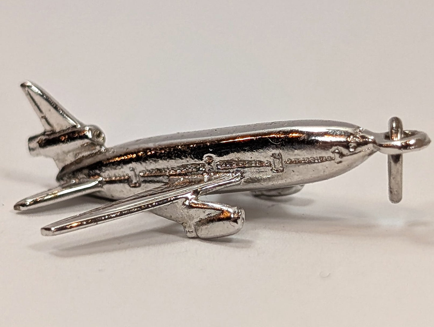 Antique Passenger Plane Sterling Silver Charm - Vintage Airplane Sterling Silver Pendant