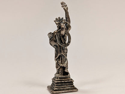 Antique Sterling Silver Statue of Liberty Statue Charm - Vintage Detailed Statue of Liberty Miniature Statue Pendant