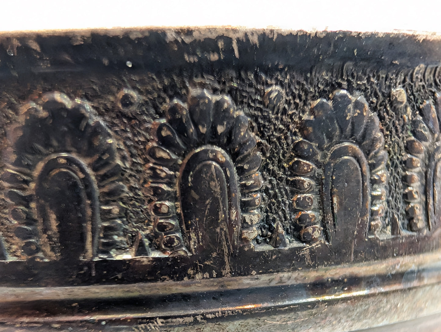 Silverplated Victorian Arch Pattern Napkin Ring - Tested Silverplated - Signed "Carrie" - Victorian Silverware