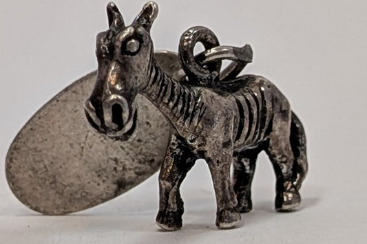 Cape Hatteras Donkey Pendant - Stamped and Tested Sterling Silver - Silver Mule Pendant - Outer Banks KOA Camping Souvenir - OBX Jewelry