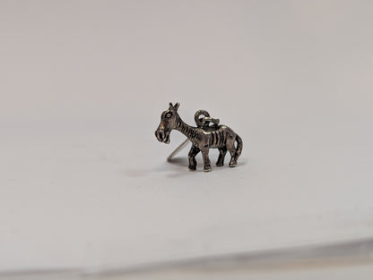 Cape Hatteras Donkey Pendant - Stamped and Tested Sterling Silver - Silver Mule Pendant - Outer Banks KOA Camping Souvenir - OBX Jewelry