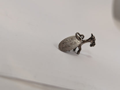 Cape Hatteras Donkey Pendant - Stamped and Tested Sterling Silver - Silver Mule Pendant - Outer Banks KOA Camping Souvenir - OBX Jewelry