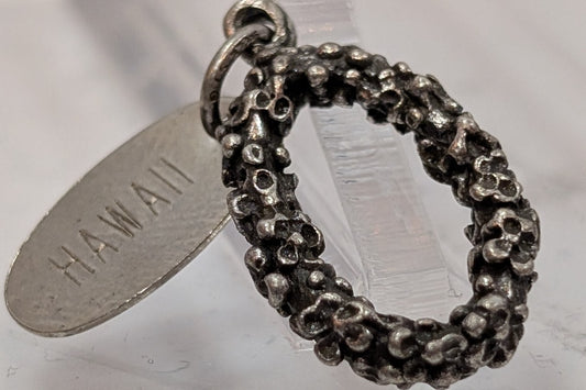 Hawaiian Lei Charm - Stamped and Tested Sterling Silver - Island Charm