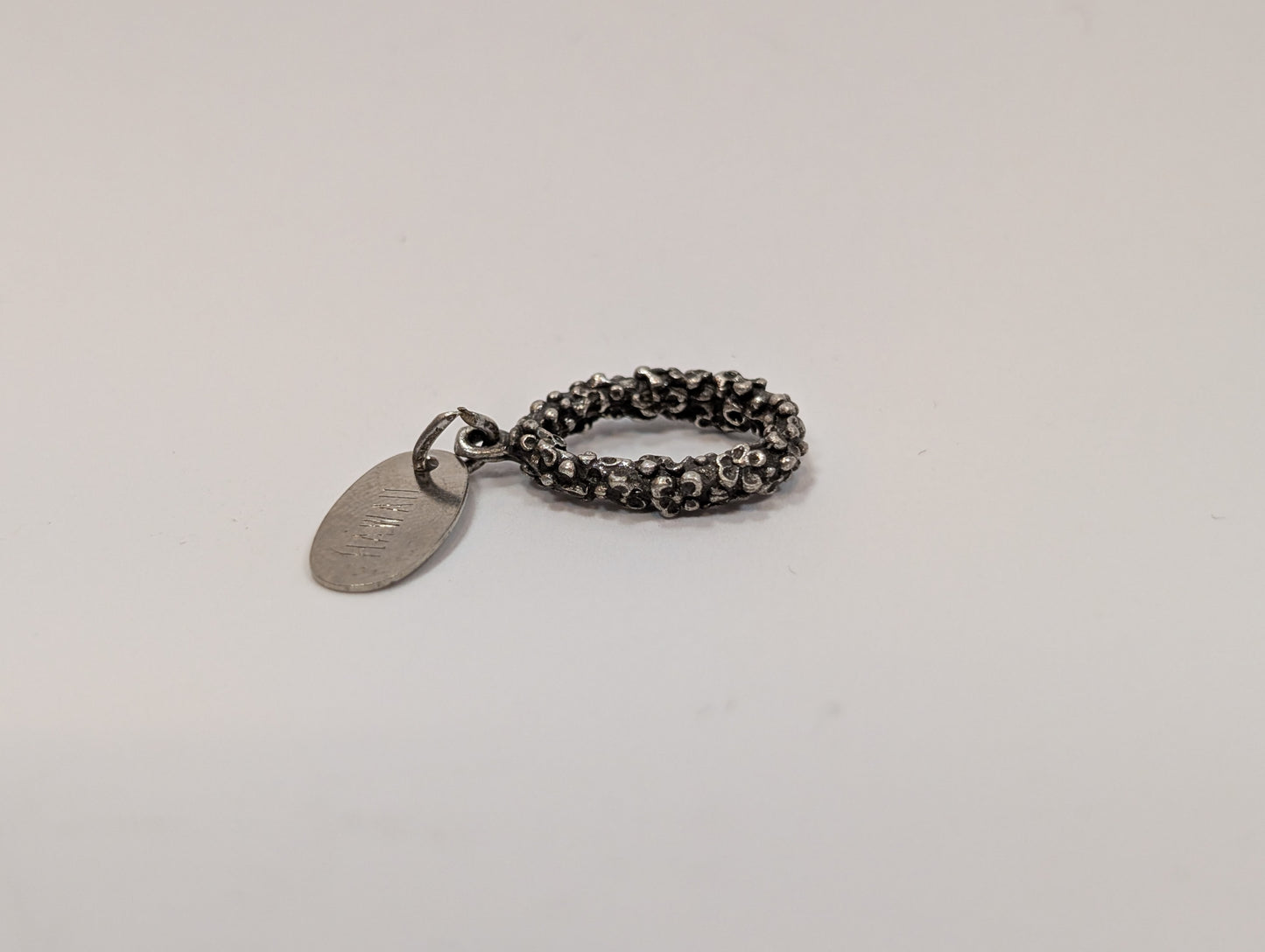 Hawaiian Lei Charm - Stamped and Tested Sterling Silver - Island Charm