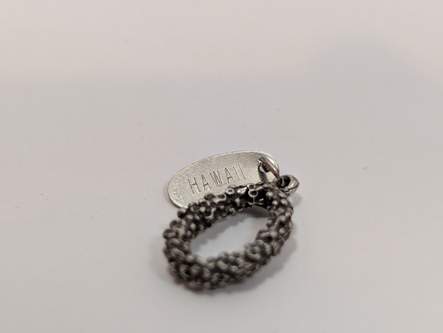 Hawaiian Lei Charm - Stamped and Tested Sterling Silver - Island Charm