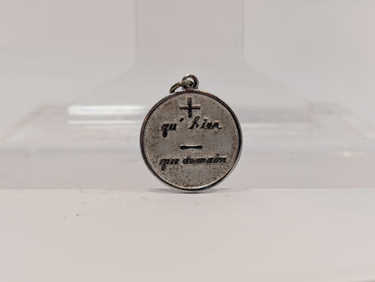 Silver I Love You More than Yesterday Charm - Stamped and Tested Sterling Silver - Beau Sterling - Qu'hier Que Demain - Rosemonde Gerard