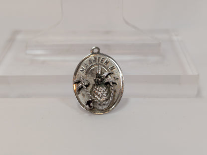 St Maarten Dutch Island Pineapple Charm - Stamped and Tested Sterling Silver - Island Charm - Dutch Side - Caribbean Jewelry