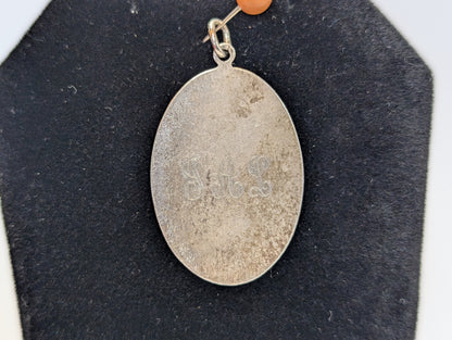 Love Token Style Sterling Initials "J.A.L." Charm - Ornate Scrollwork Carved Lettering - Beautiful Initial Pendent / Charm - Awesome Piece! Sterling Silver